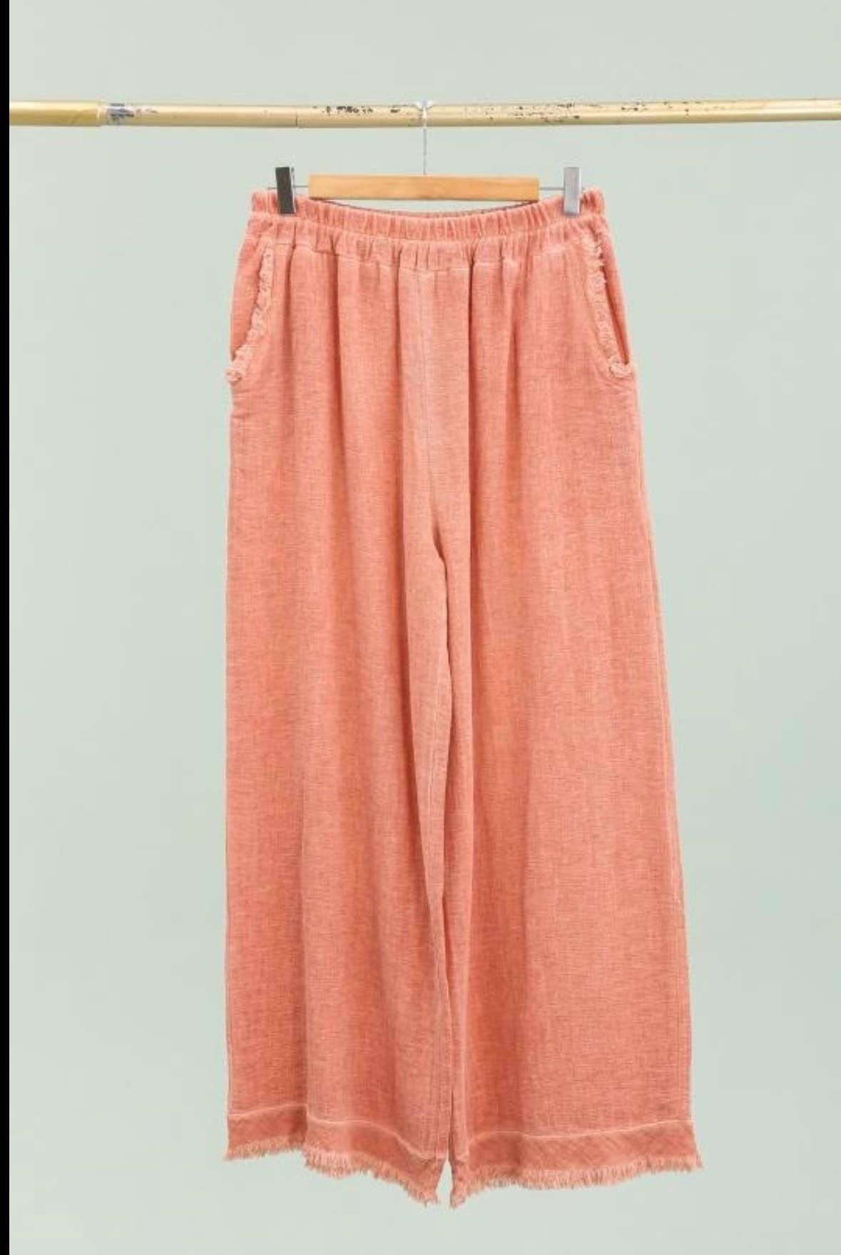 LÉA & LUC – Calças - Mulher por atacado – Calças em 50% Linho 50% Algodão REF. 933915