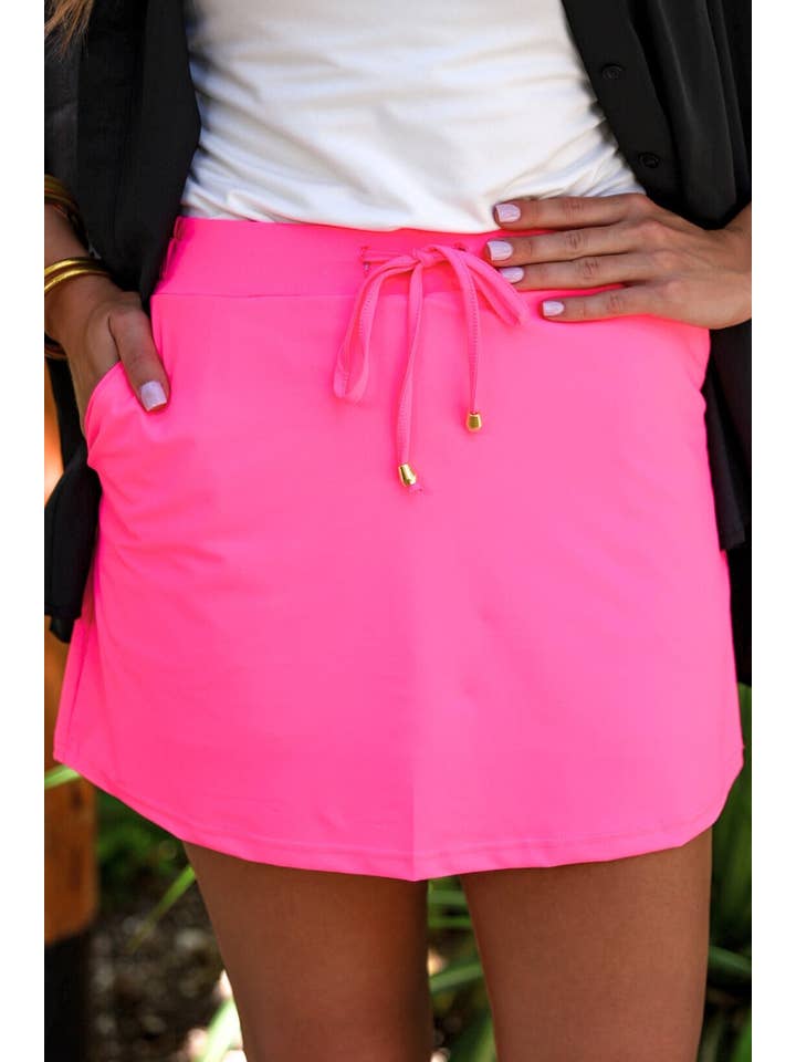 Solid Neon Pink Skort for wholesale on Faire
