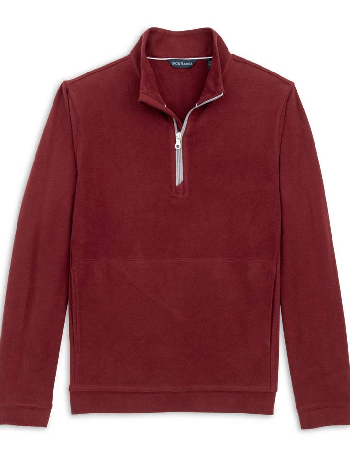 Luxe Stretch Fleece Zip Mock voor wholesale door Scott Barber