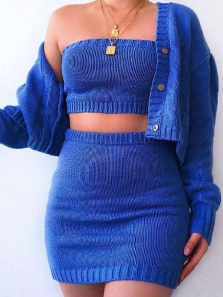 conjunto de cárdigan con parte superior tubular para venta al por mayor de Flarix