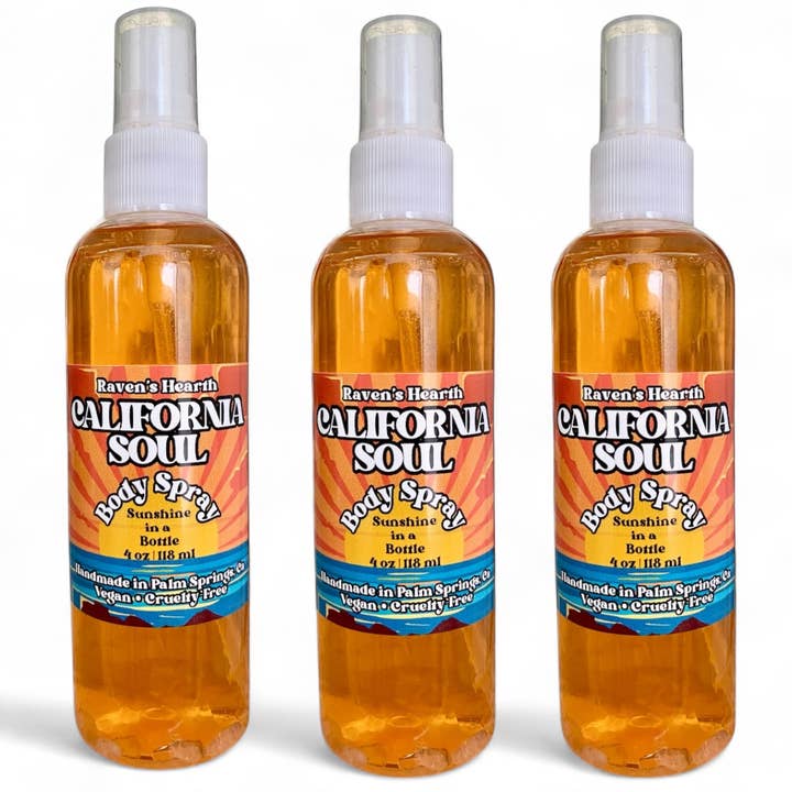 Raven’s Hearth – wholesale Perfume/eau de toilette – California Soul Body Spray | Sunshine in a Bottle | Vegan1