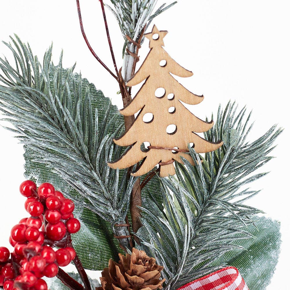 Factory Direct Craft – Engroshandel Julepynt – 28 cm juleferie grankvist med bær1