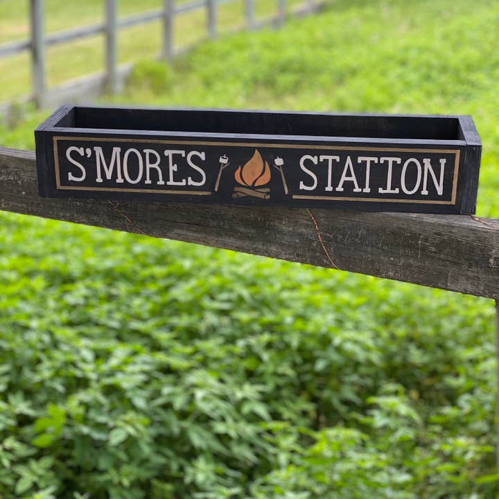 S'more Station Wood Box P0490 for wholesale by Paisley Grace Makery