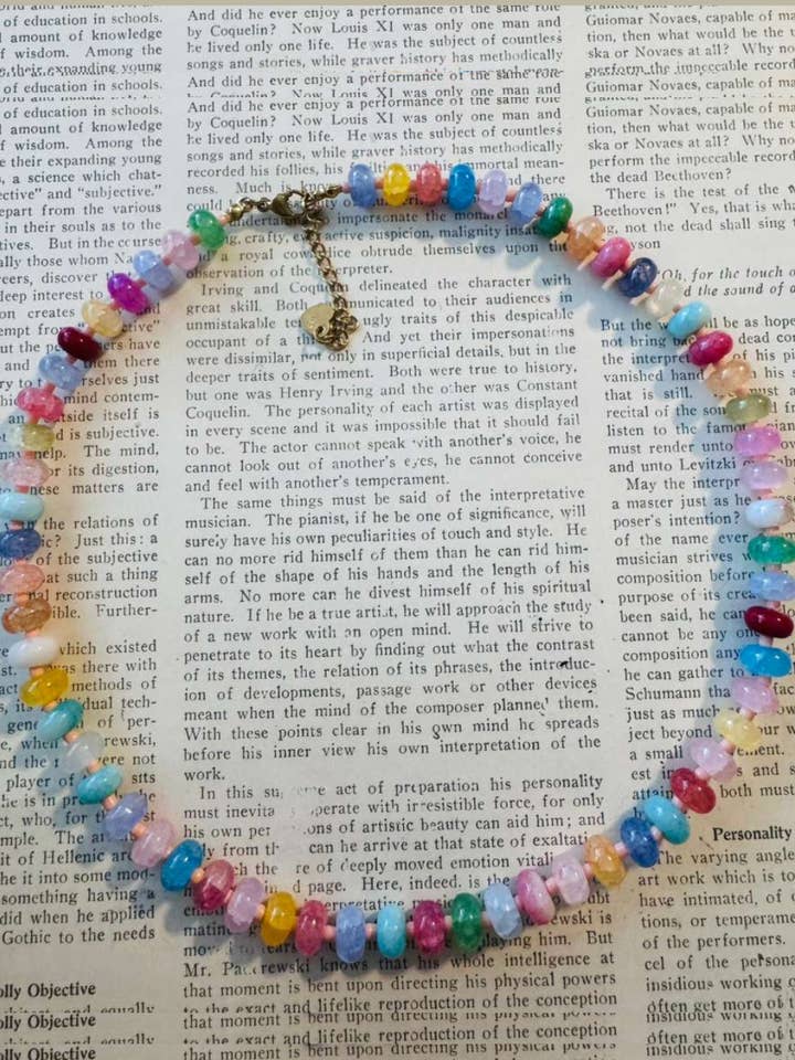 Spring Natural Stone Beaded Necklace-W for wholesale by Swaary