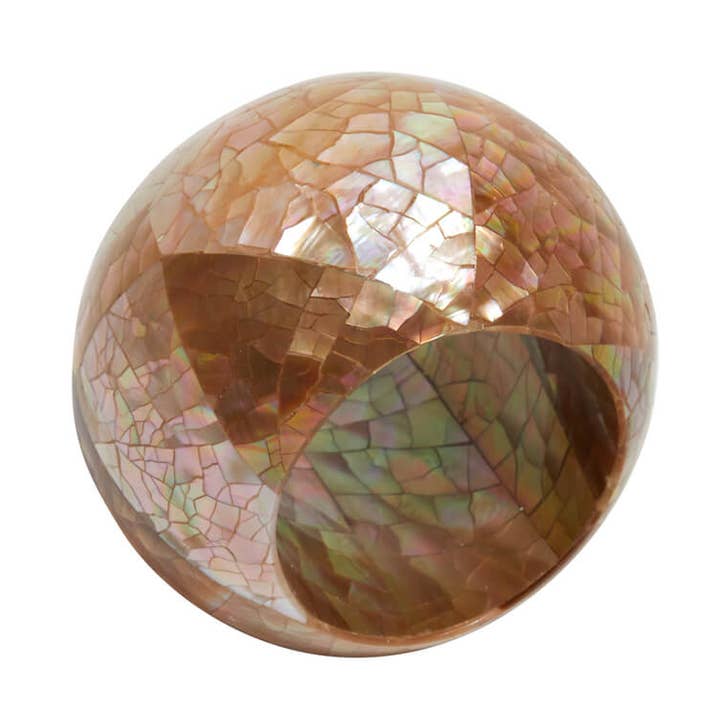 Pearl Napkin Rings - Rose for wholesale by Von Gern Home