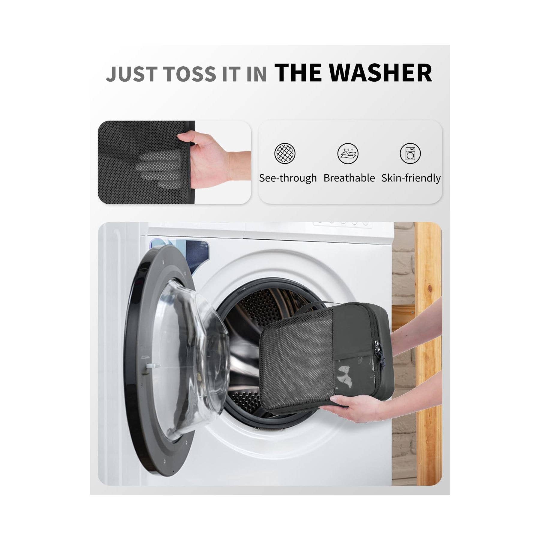 wandf – Engroshandel Pakkeemballage – 6 stk. kuffertorganisatorposer med mærke til rejsetilbehør41