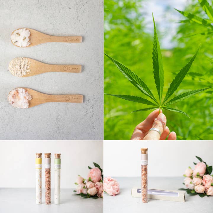 Unscented -CBD BATH SALTS in a tube-Bath Soak - custom-VEGAN for wholesale by Lizush