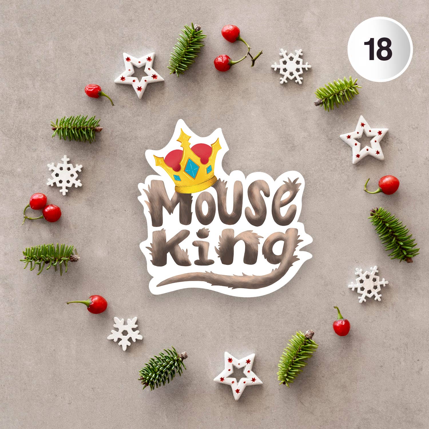 Denali & Co. - Venta al por mayor Pegatina - Pegatina del Rey Ratón del Cascanueces, 3" x 3"0