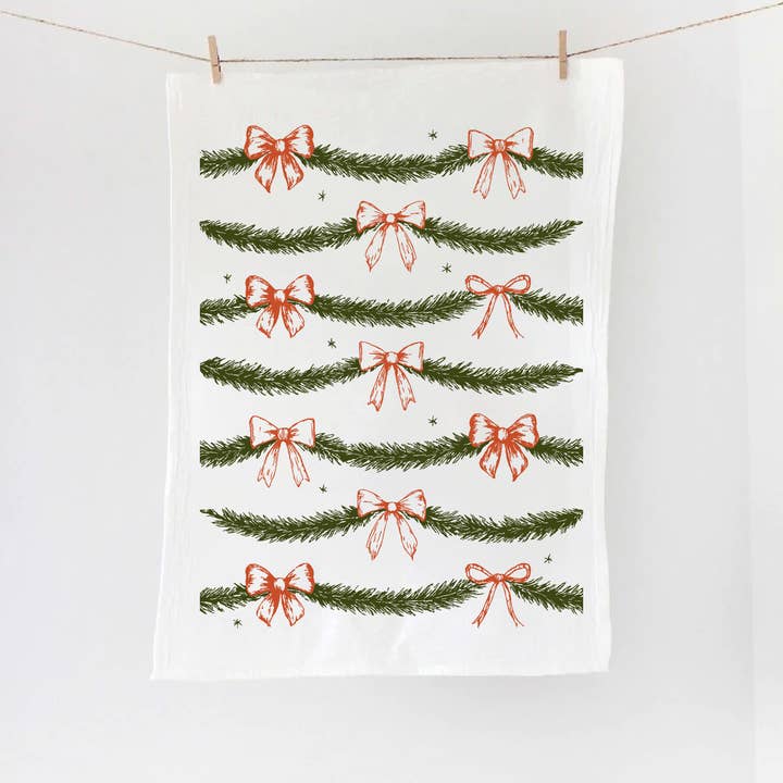 Highland Ridge | Handmade Home Decor - Wholesale Tea Towel - Garland Tea Towel - Christmas Holiday Decor9