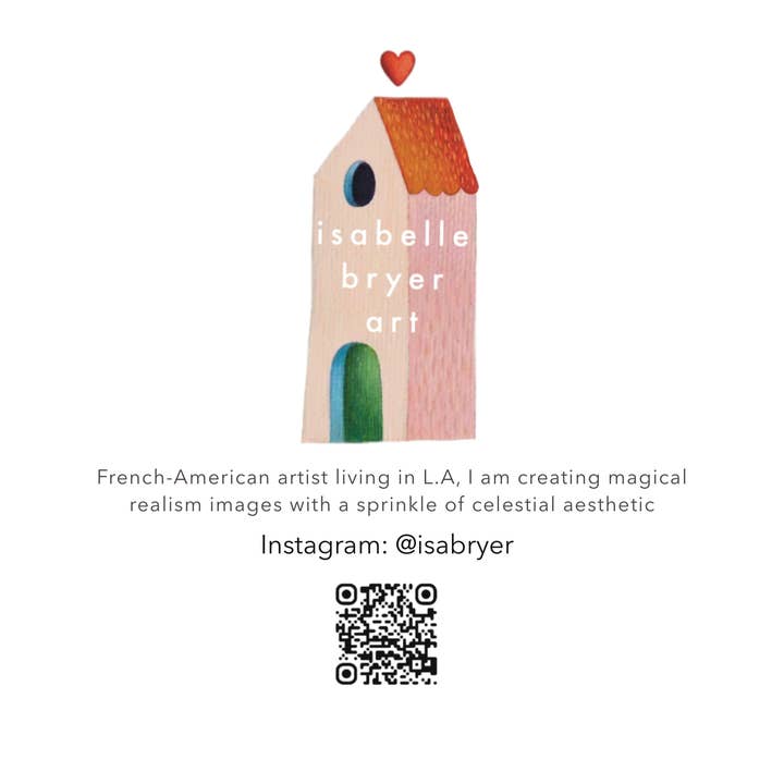 Isabelle Bryer Art - Wholesale Everyday Greeting Card - Space Guardian Angel Card – Surreal Celestial 5"x7" Art