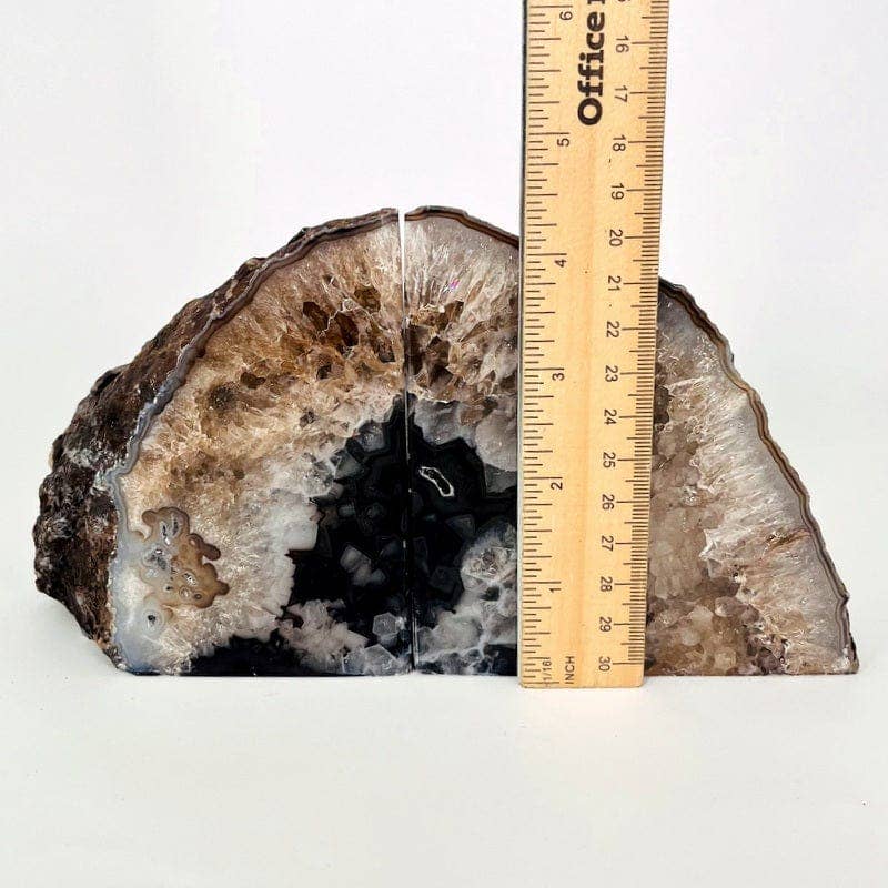Rock Paradise - Wholesale Bookend - Black Agate Geode Crystal Stone Bookend Pair 3-6 lb4