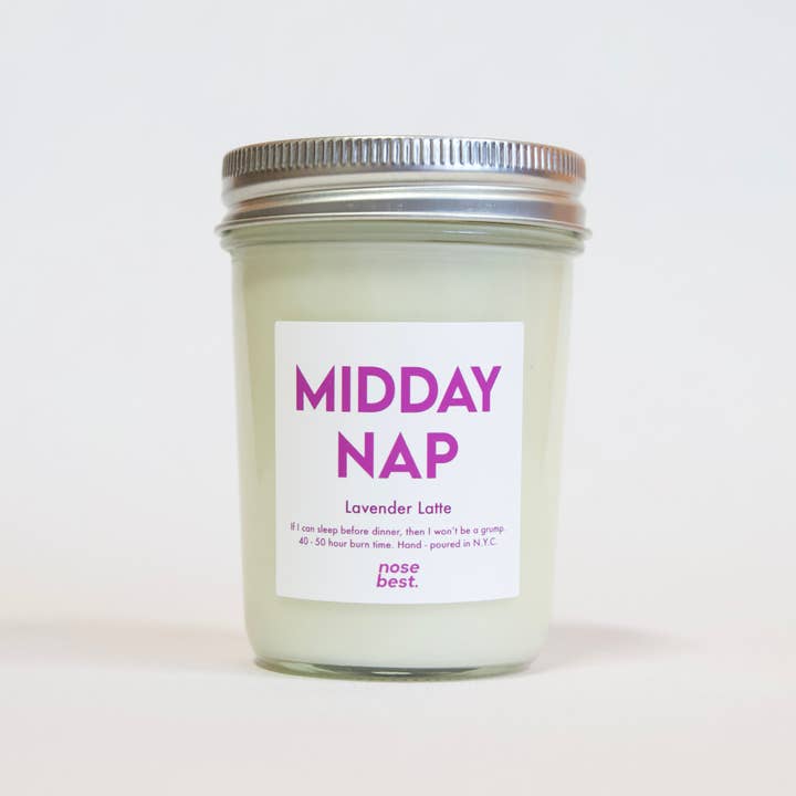 Midday Nap - Lavender Latte Soy Candle for wholesale by Nose Best Candles