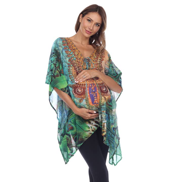 WHITE MARK - Wholesale Top – Maternity - Women's & Plus Size Maternity Short Caftan20