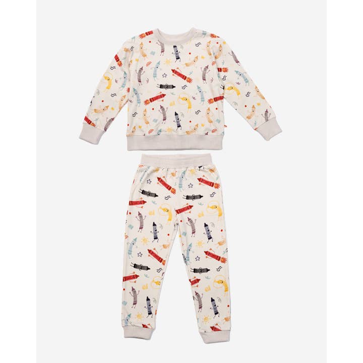 Printed Sweatshirt Set for wholesale by Petite Hailey