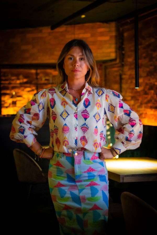 LeJu – wholesale Buttoned-down shirt – Women's – Chandelier Shirt1