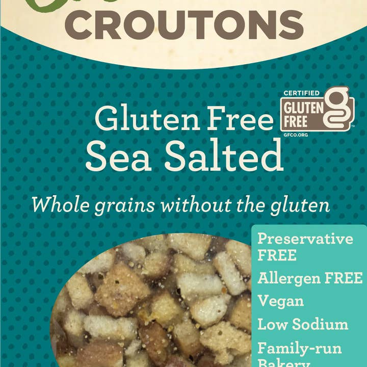 Olivia's Crouton Co., Inc. - Wholesale Bread Mix - Olivia's Gluten Free Sea Salt Croutons 6 case