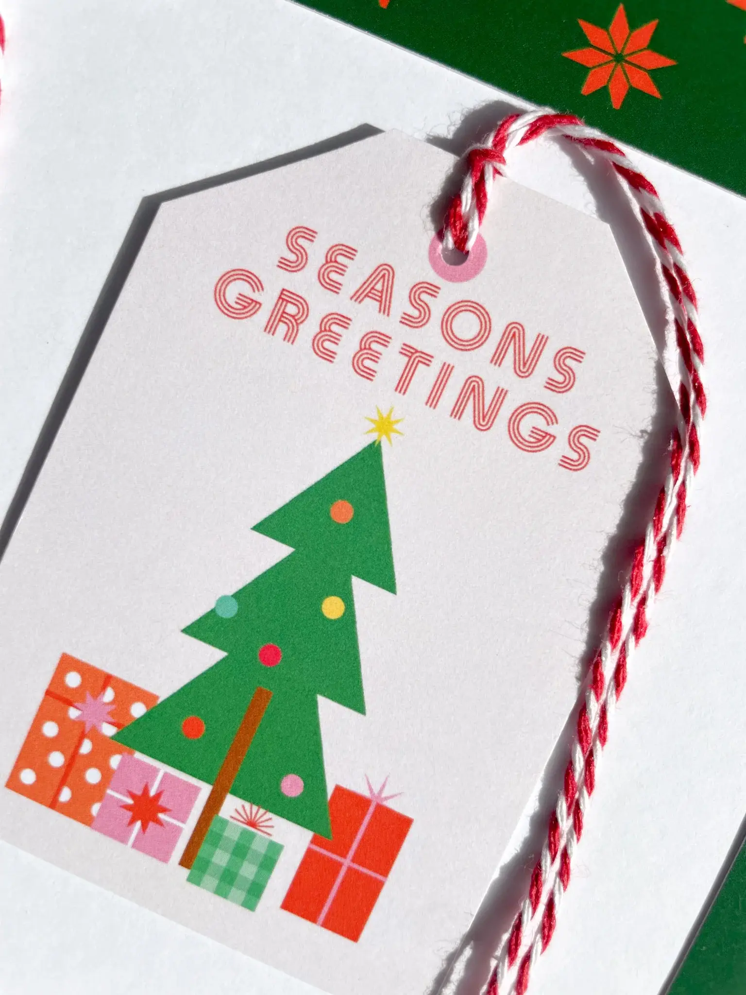 Bon Femmes - Wholesale Gift Tag - Seasons Greetings Gift Tag Set of 63