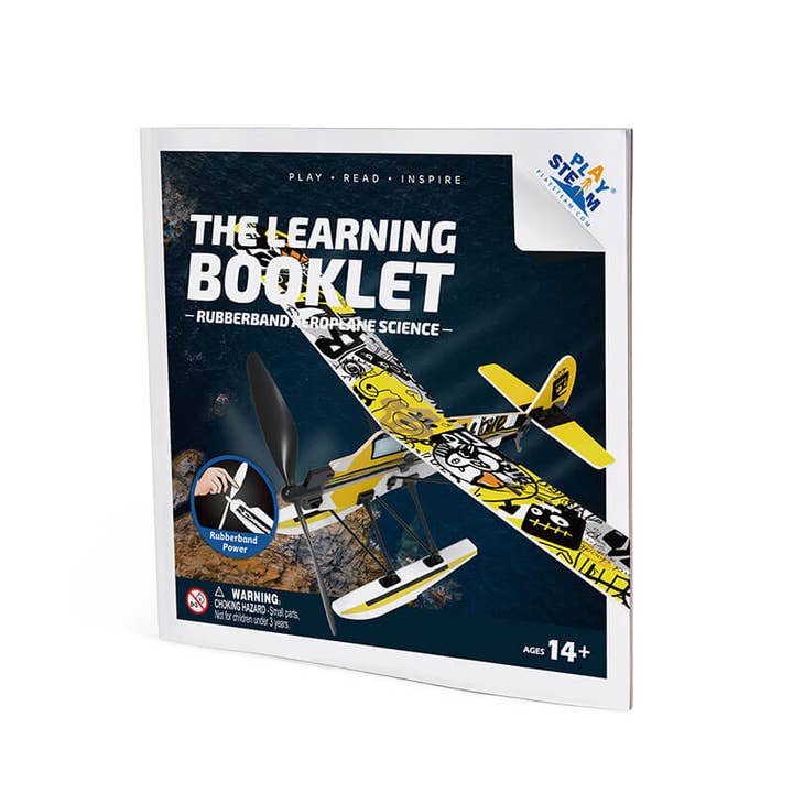PlaySTEM - Wholesale DIY Craft Kit - Kids - Seaplane - Modern Series, Rubber Band Airplane Science