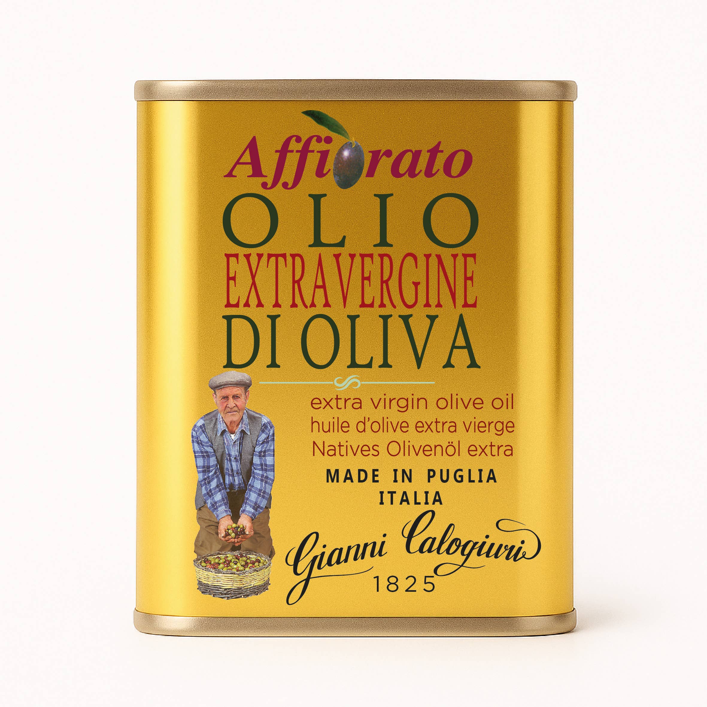 Vincotto Balsamico Gianni Calogiuri Azienda Agricola - Wholesale Olive Oil - Flavored ExtraVirgin Olive Oil Tin Set. Small Size,Big Taste0
