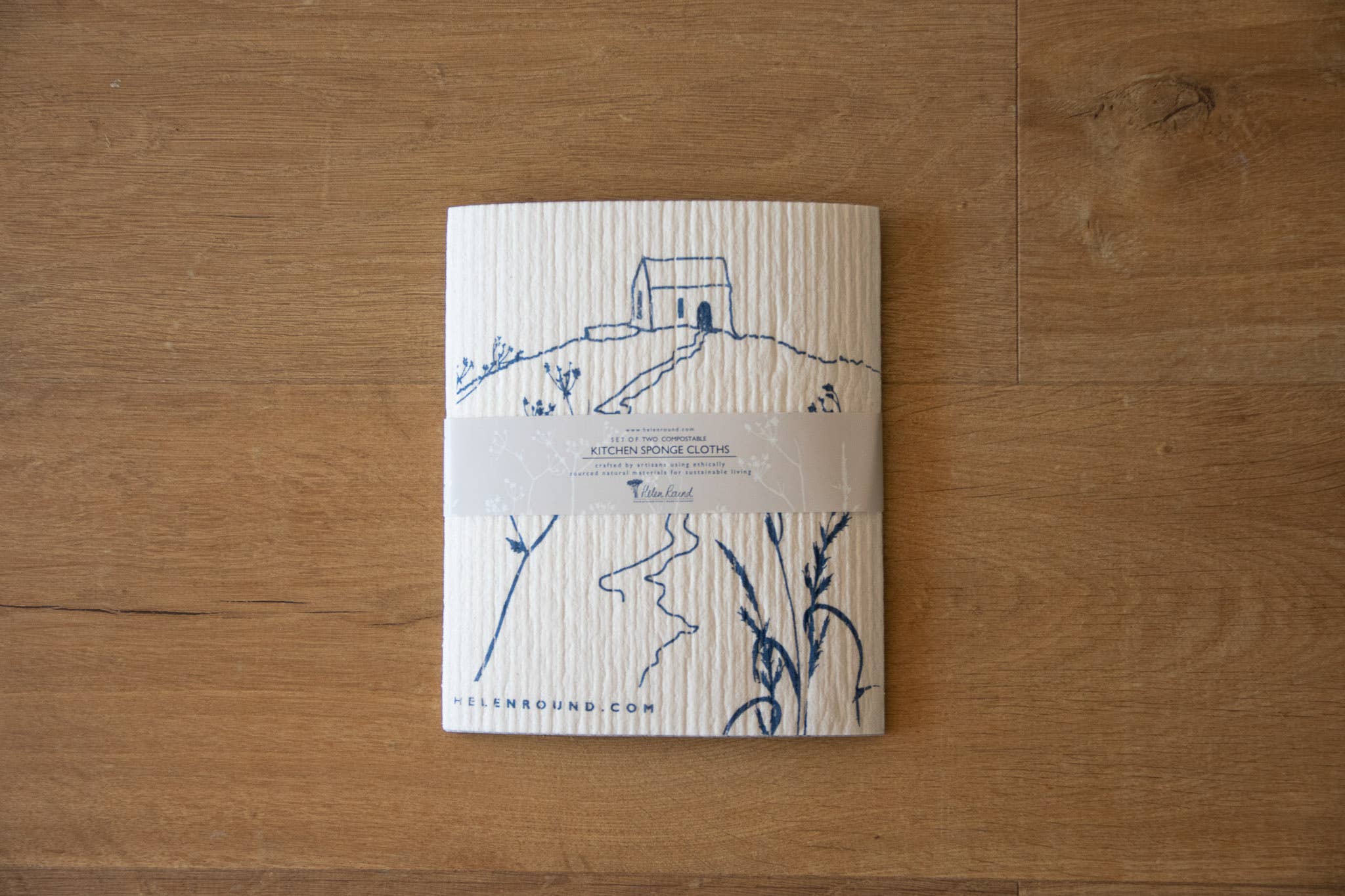 Helen Round - hand printed linen and bamboo wellness - Wholesale Dishcloth - Kitchen Cloths, Set Of 2 Household Sponges, Swedish Cloths12