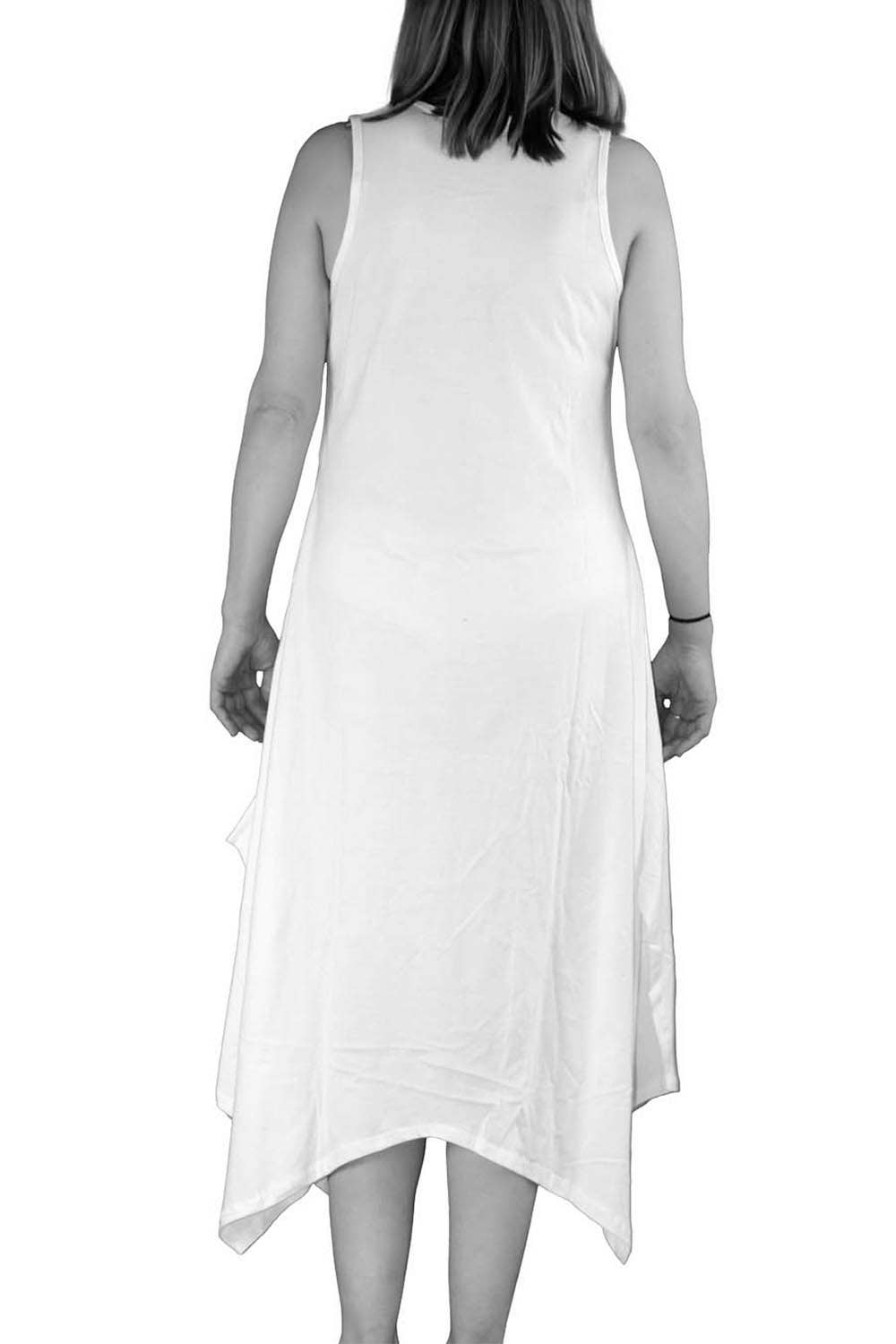 Sunshine Joy - Wholesale Dress - Women's - Blank White Tank Dress for Tie-dyeing Stretchy Cotton/Lycra2