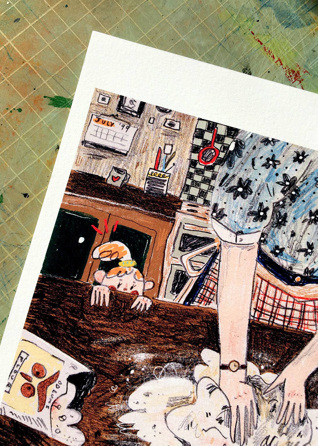 Bronagh Lee - Wholesale Art Print - Baking with Granny - A4 Art Print1