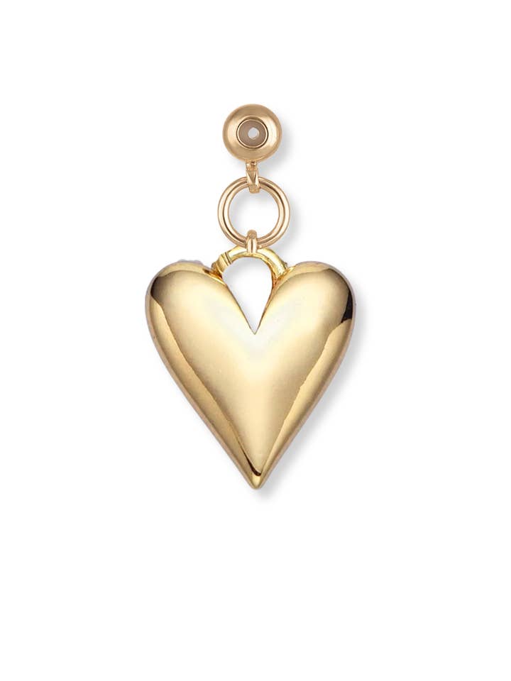 Vintage Heart Grip Charm for wholesale by Kinsey Designs