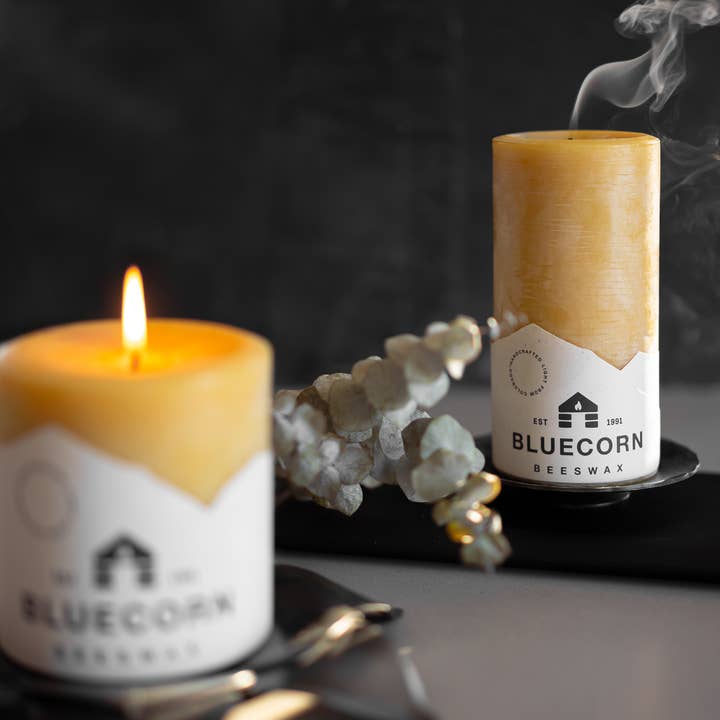 Bluecorn Candles - Wholesale Pillar Candle - Botanica Beeswax Scented Pillar Candle