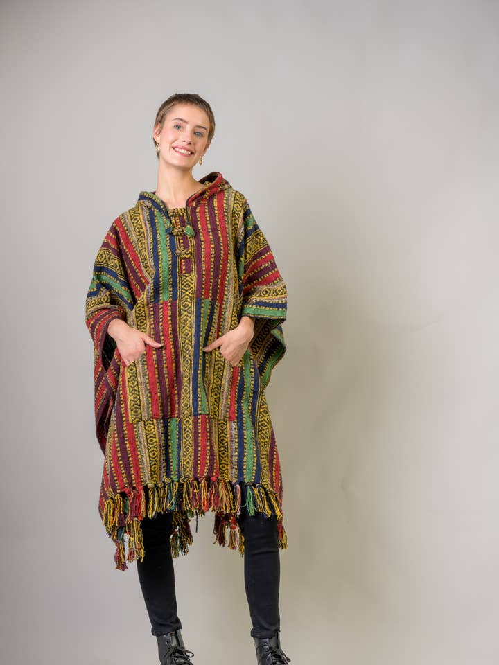 Rhea Hoodie Poncho for wholesale by Rhea