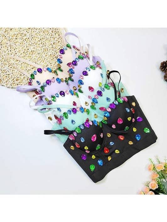rhinestones corset top for wholesale by Flarix