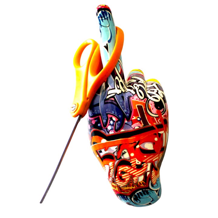 Interior Illusions Plus - Wholesale Wall Accent - Street Art Middle Finger hand Wall Mount - 9" tall