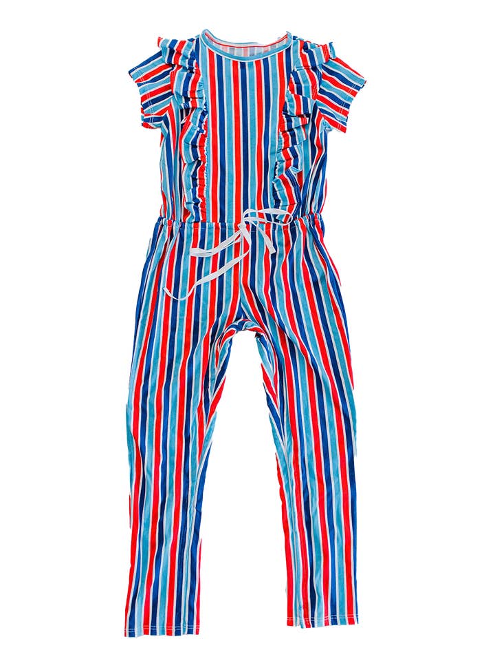The Charlotte Letter - Wholesale Jumpsuit - Baby - Adaptive Romper - Pants (Stripes)