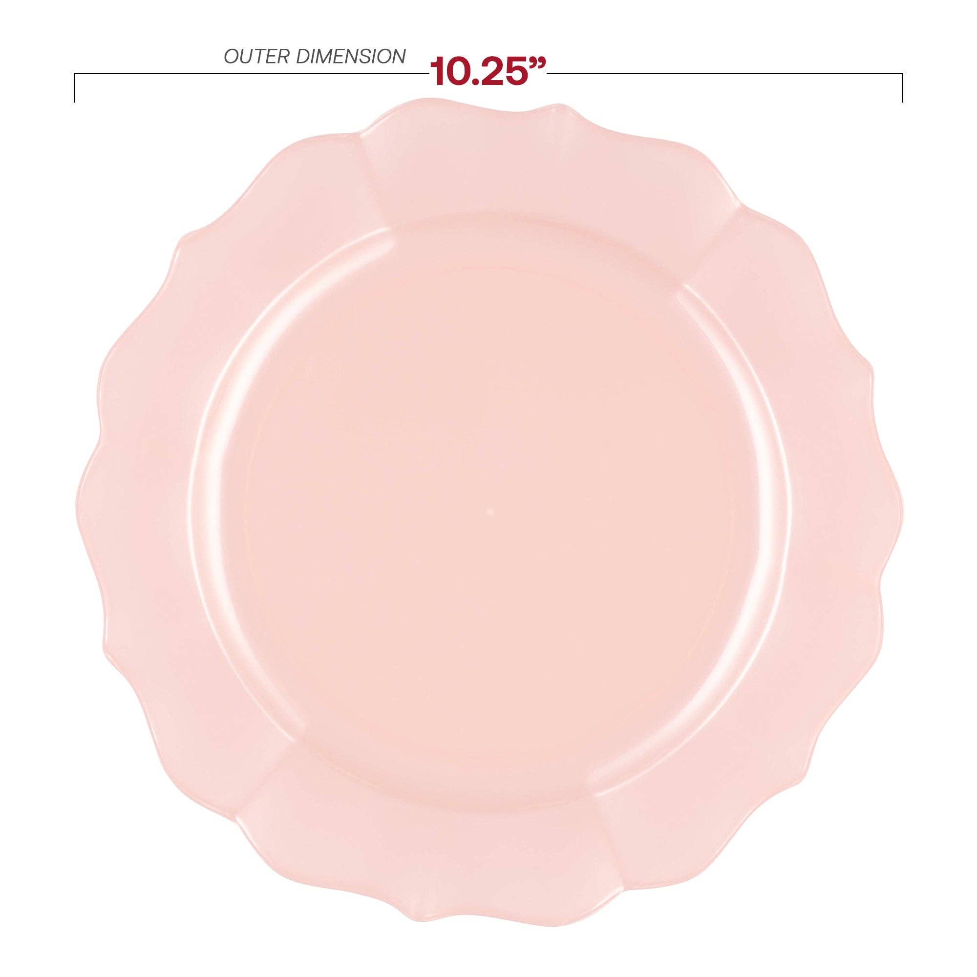 Smarty had a Party - Wholesale Dinnerware Set - Pearl Pink Round Lotus Dinnerware Value Set - 20 Sets2