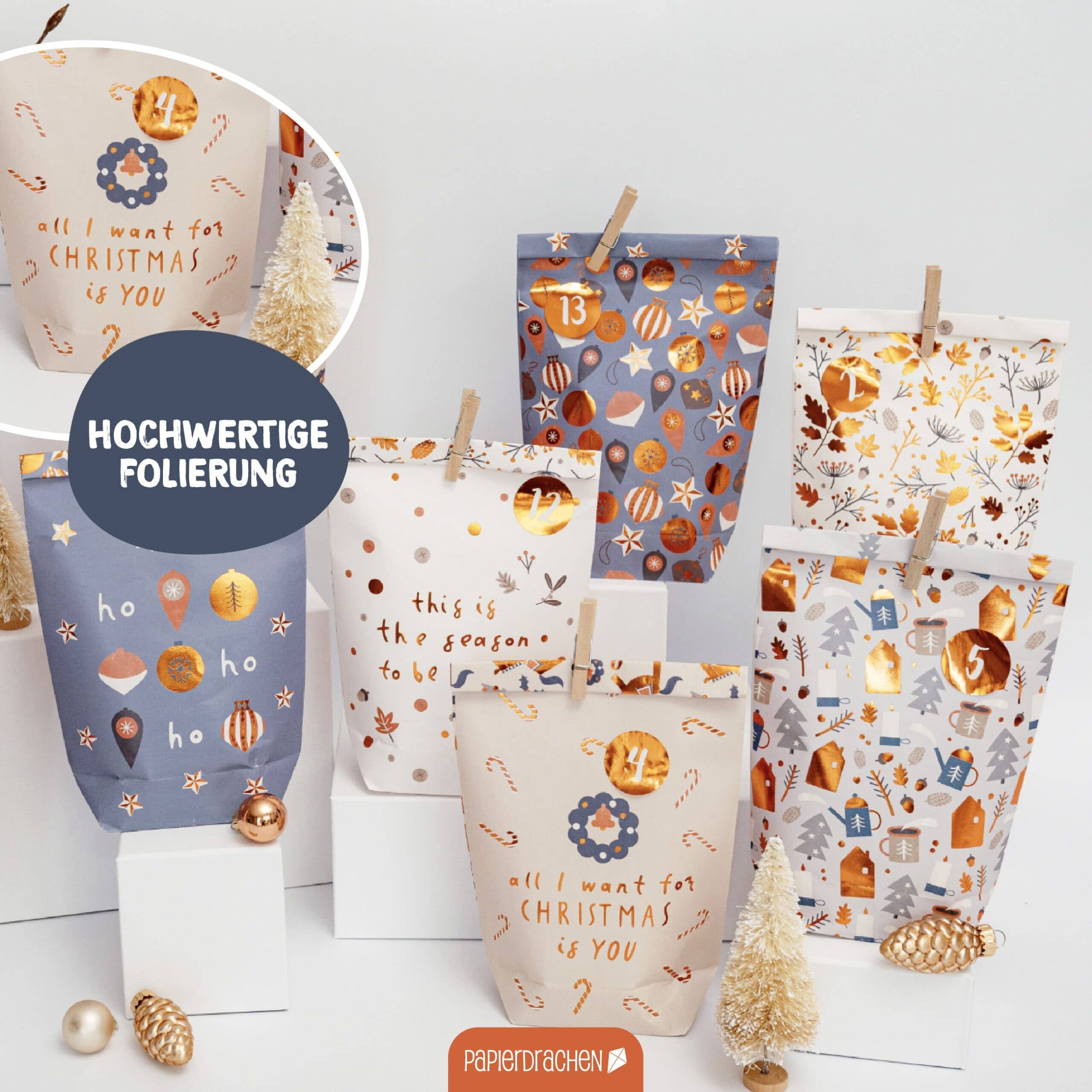Papierdrachen - Wholesale Advent Calendar - Kite Adv Hyggewald Printed Bags4