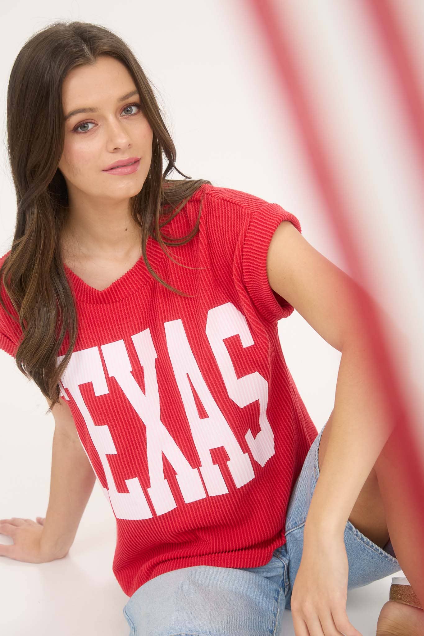 Blu Pepper - Wholesale Knit Top - Women's - TEXAS SHORT SLEEVE SWEATER KNIT T-SHIRT16