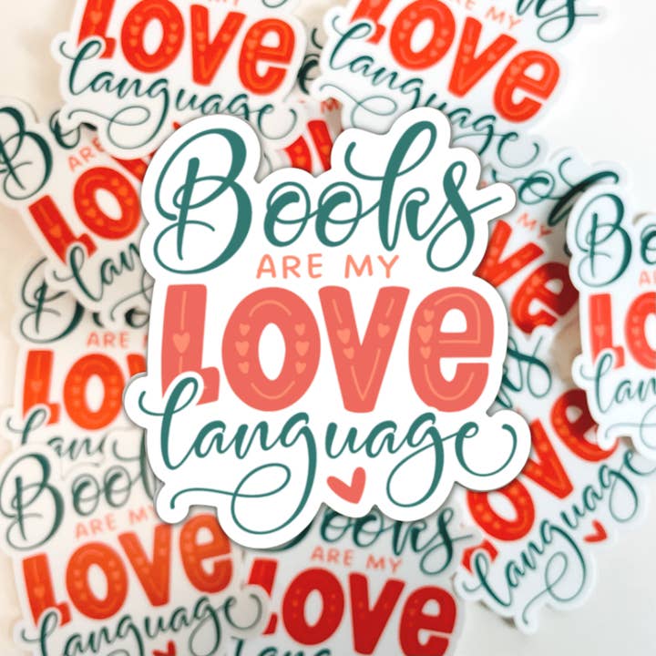 Wildly Enough - Wholesale Sticker - Books Are My Love Language Sticker, 3-inch