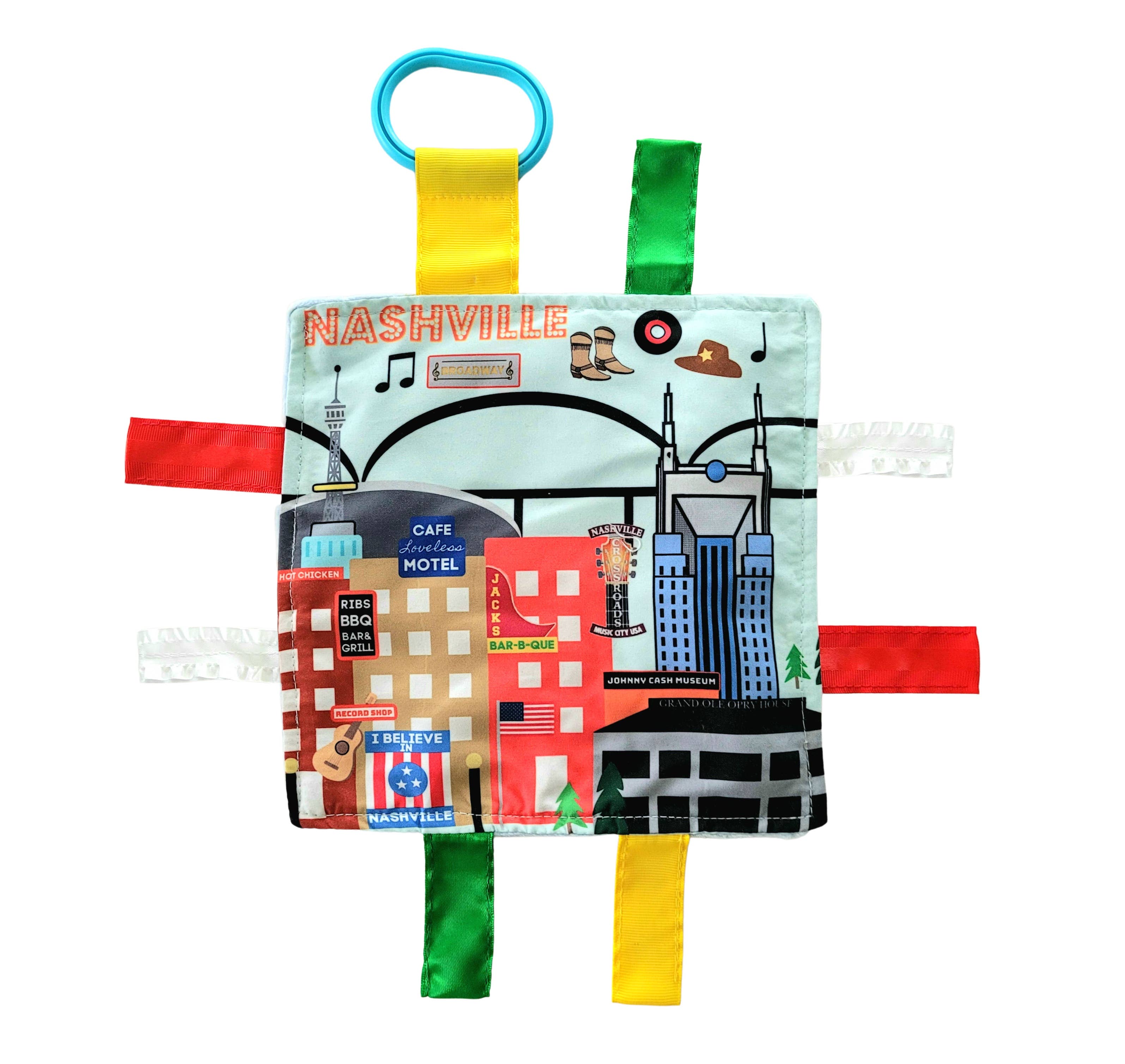 Baby Jack and Company - Wholesale Crinkle Tag Toy - Baby - Nashville TN Music City Baby Learning Crinkle Tag Squares