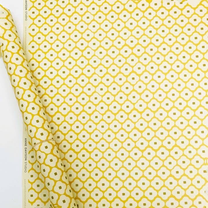 Anne Davison Studio - Wholesale Flat Wrap - Flower Wrapping Paper (Yellow)