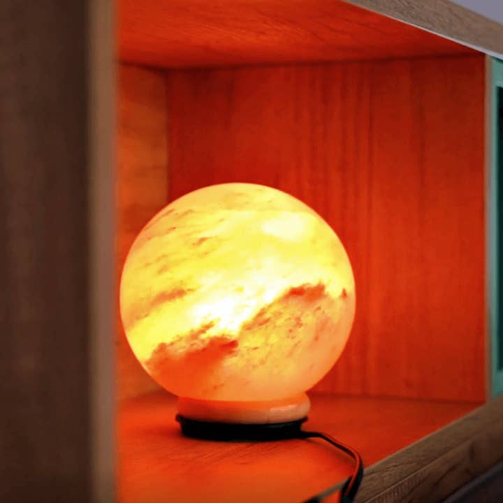 Himalayan Trading Co.® - Wholesale Salt lamp - Ball/Globe Himalayan Salt Lamp (W/ Bulb & Dimmer Cord)2