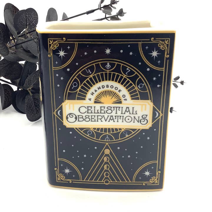 Jarrón de Flores, Observaciones Celestiales Astronomía Libro de Cerámica para venta al por mayor de All Little Cute Things