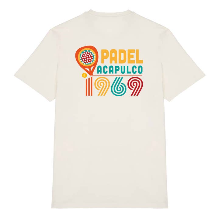 PADEL ACAPULCO herre T-shirt - Ecru for engroshandel hos PADEL ONLY