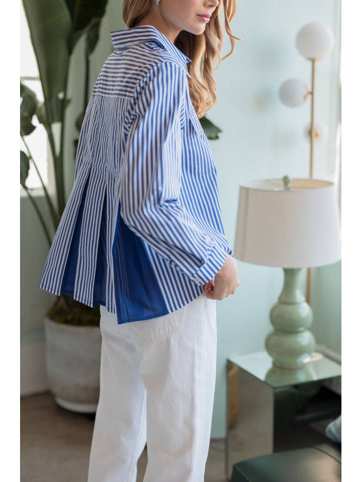 Joh Apparel - Wholesale Button Down Shirt - Women's - Jenn Shirt with Pleating Details13