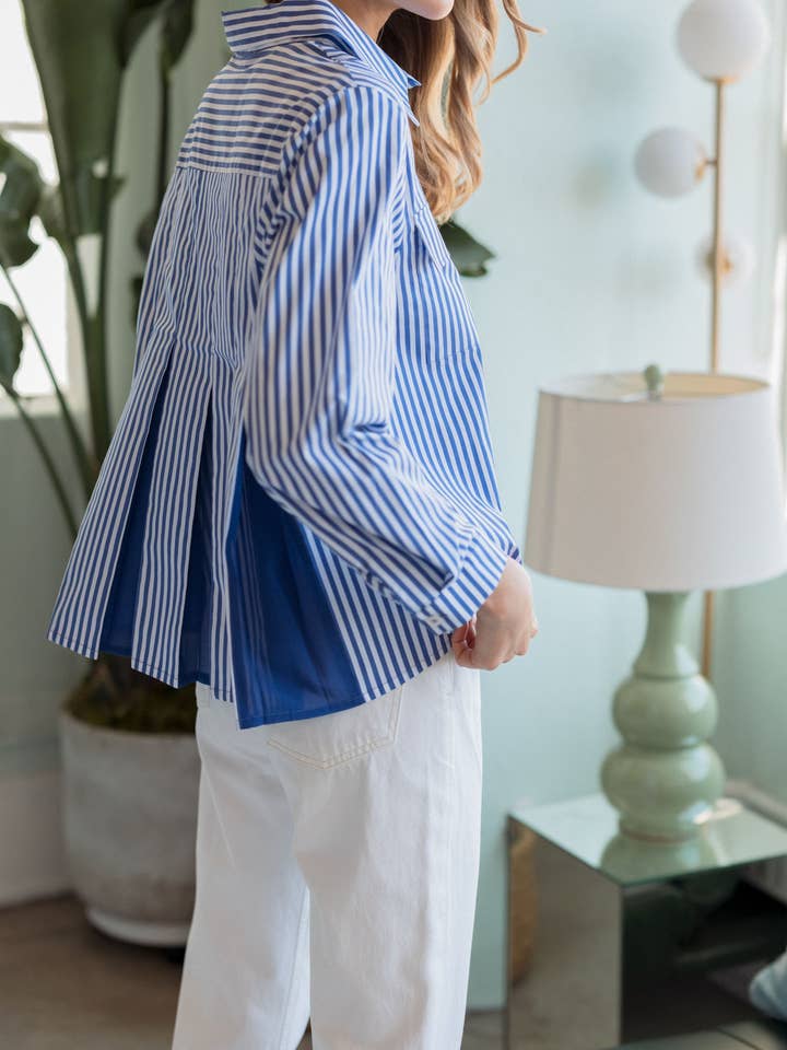 Jenn Shirt with Pleating Details for wholesale by Joh Apparel