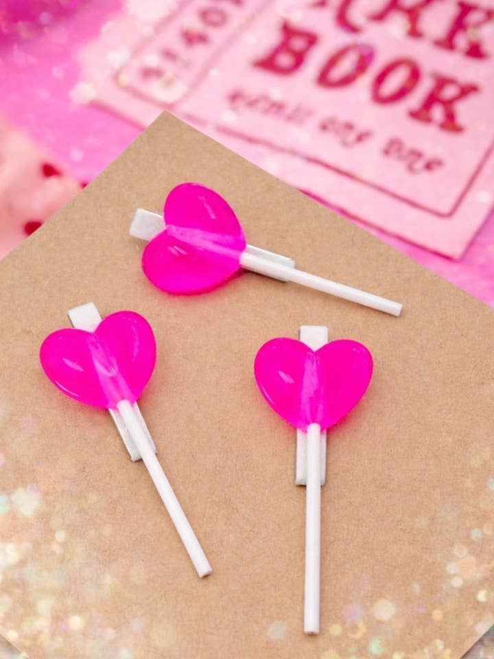 Red Lollipop // Specialty Clip for wholesale by Bend & Snap