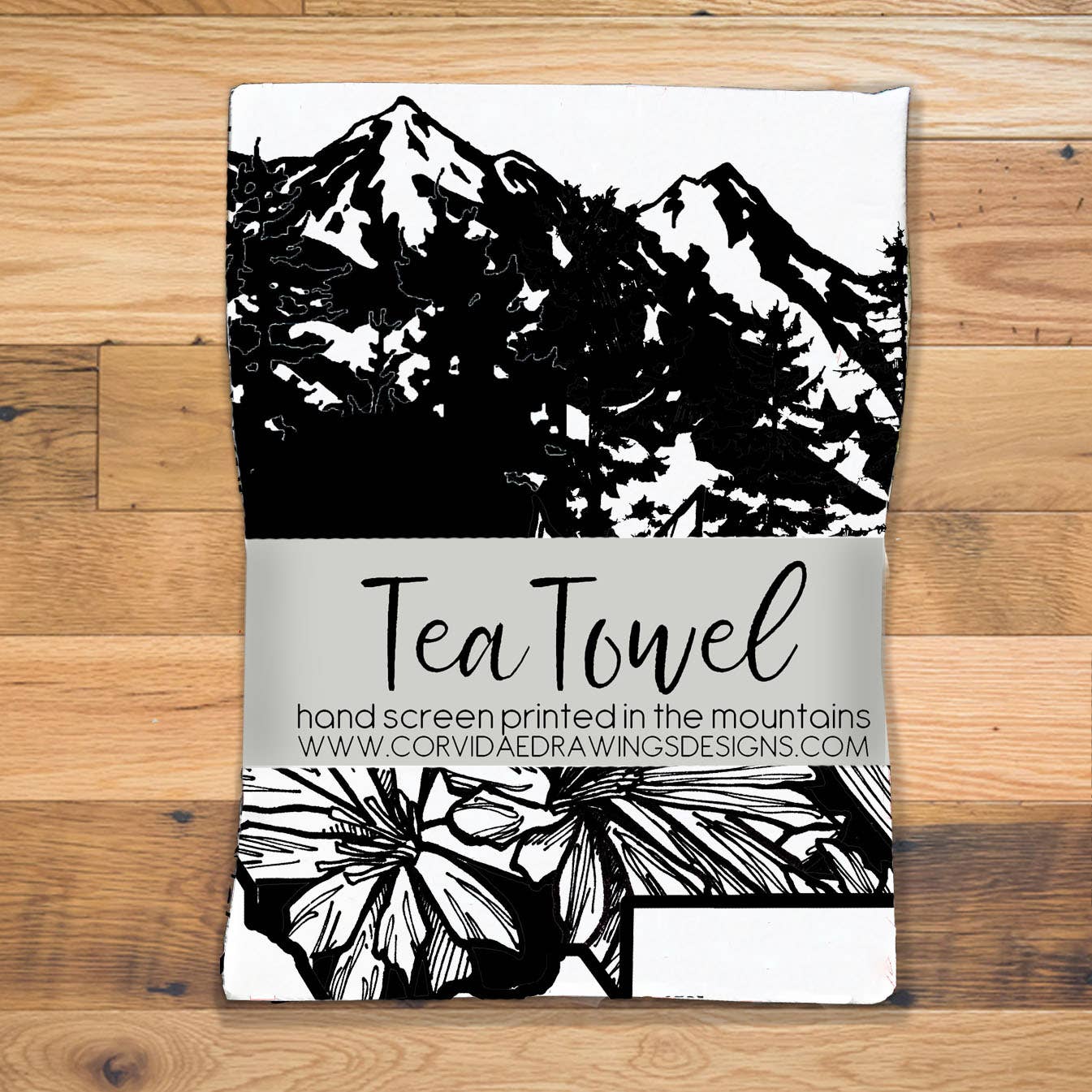 Corvidae drawings & designs - Wholesale Tea Towel - Montana Tea Towel2