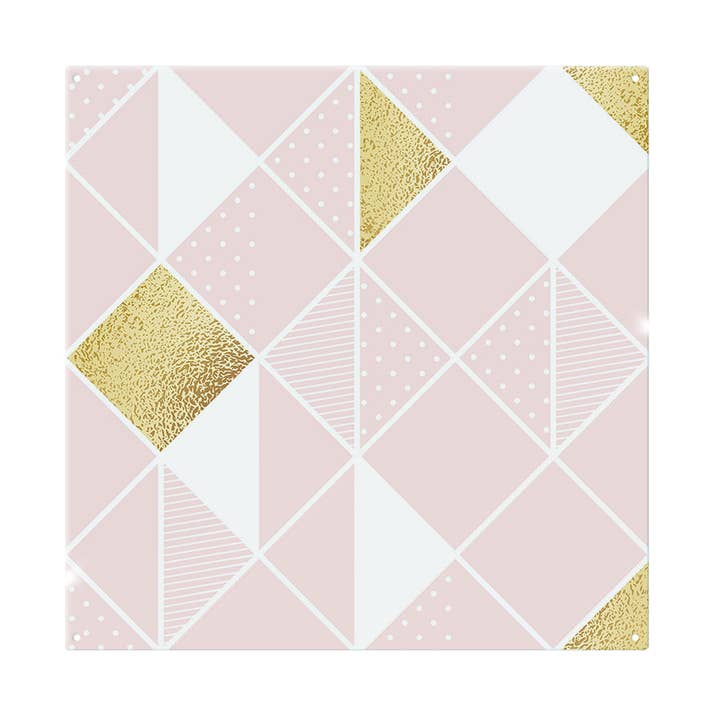 Salpicadero Geométrico Rosa y Dorado para venta al por mayor de Benjamin Tate Design