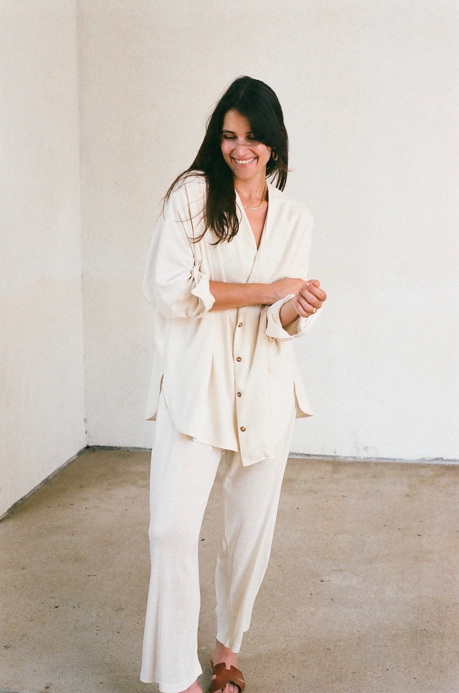 Na Nin - Wholesale Shirt - Women's - Mary Margaret Silk Herringbone Tunic0