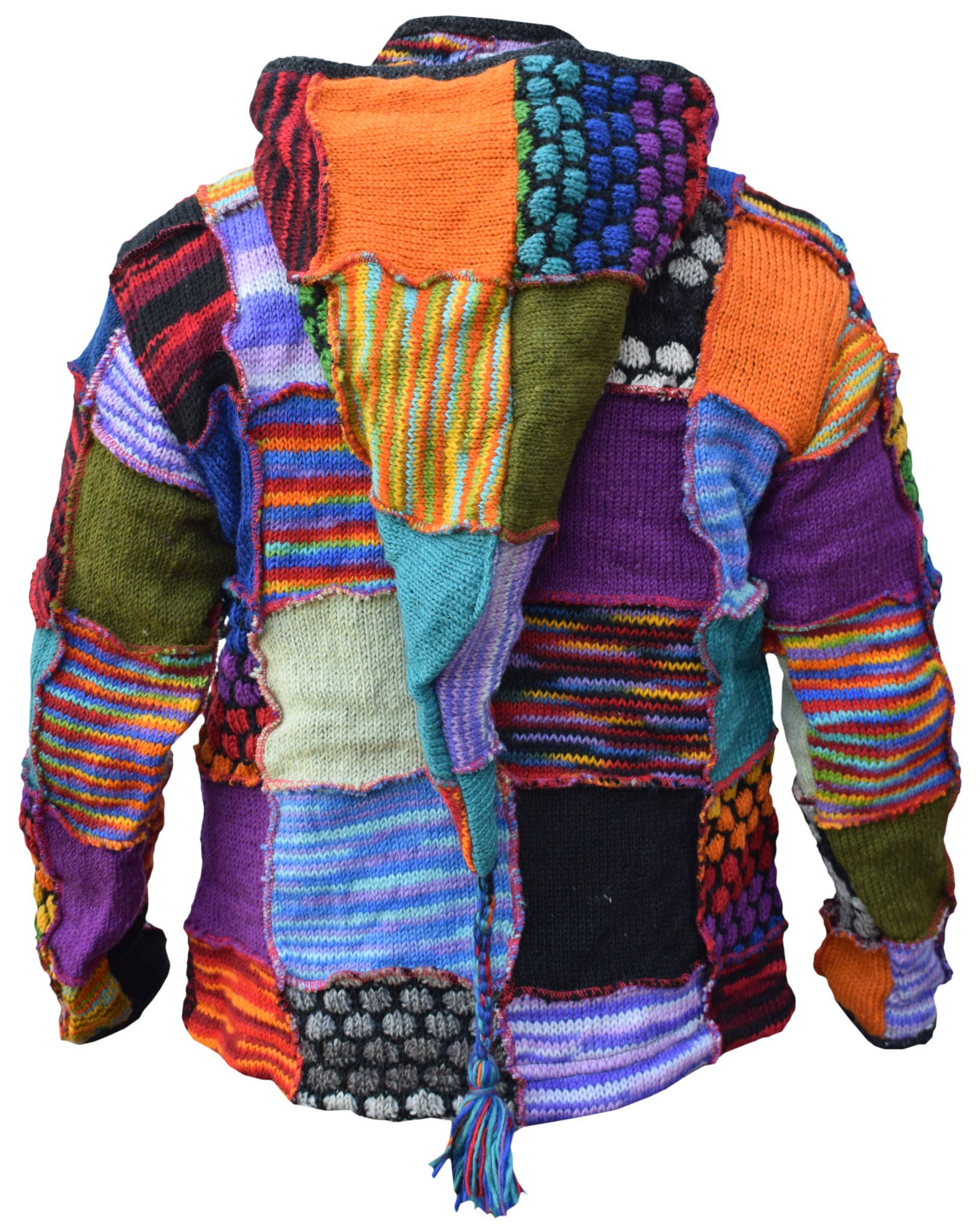 Gheri – wholesale Jacket – Unisex – Bubble Knit Pixie Patchwork Fleece Lined Woolen Jacket1