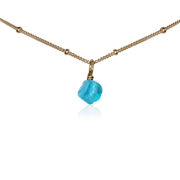 Liten Grov Apatite Ädelsten Hänge Choker för wholesale av Luna Tide
