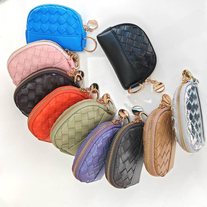 Handmade Woven Premium Quality Pu Soft Coin Purse CardHolder for wholesale by Superbia